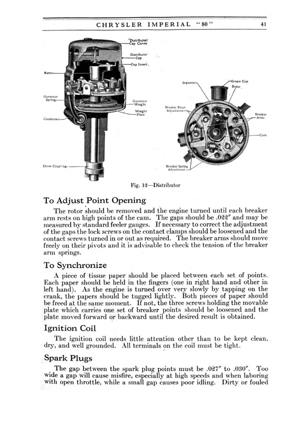1926 Chrysler Imperial 80 Operators Manual Page 51